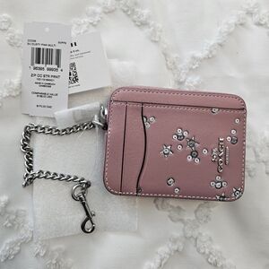 Coach Zip Card Case With Star Print
